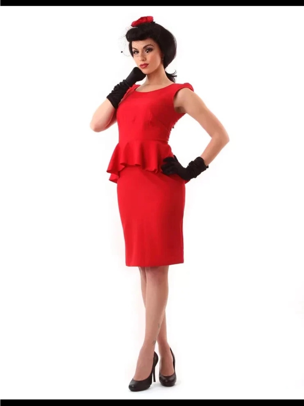 Rock Steady Alice Wiggle Dress in Red, Size XL, Great Preowned Condition - Picture 4 of 13